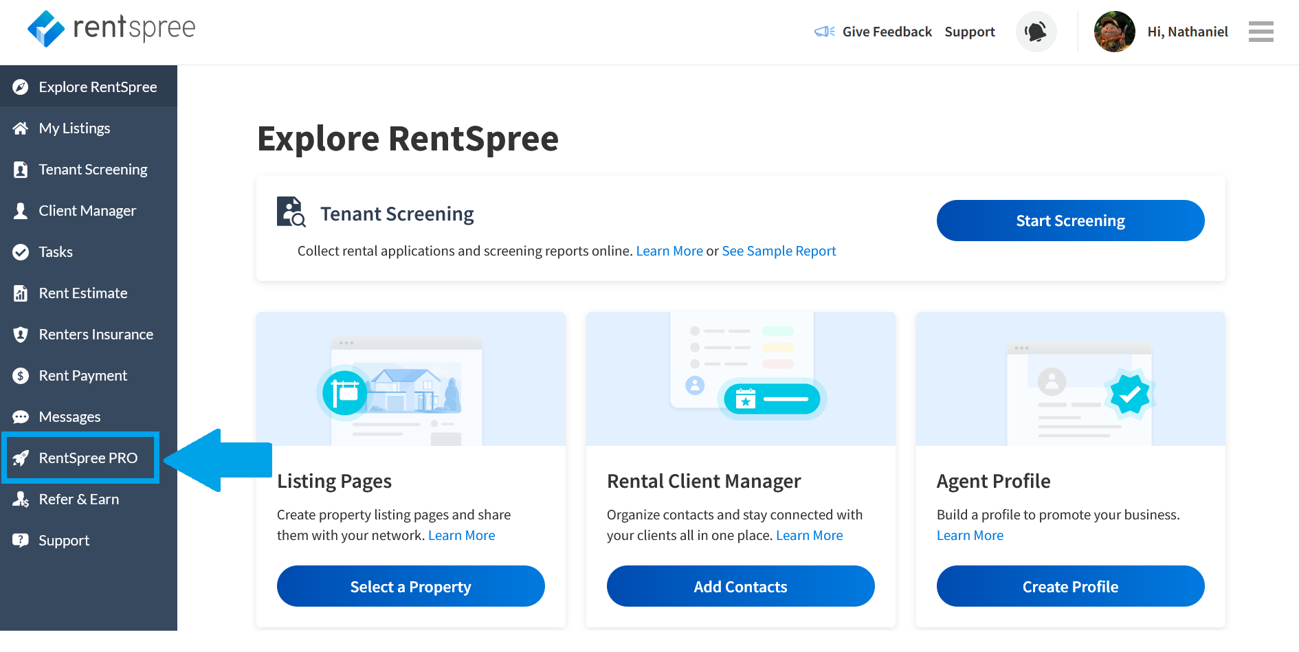 As a current RentSpree PRO User, how can I upgrade my RentSpree PRO account?